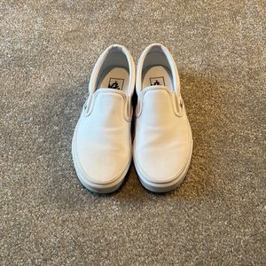 Vans. 7.5 women’s. 6 men’s. White. Brand new. Wore in store.